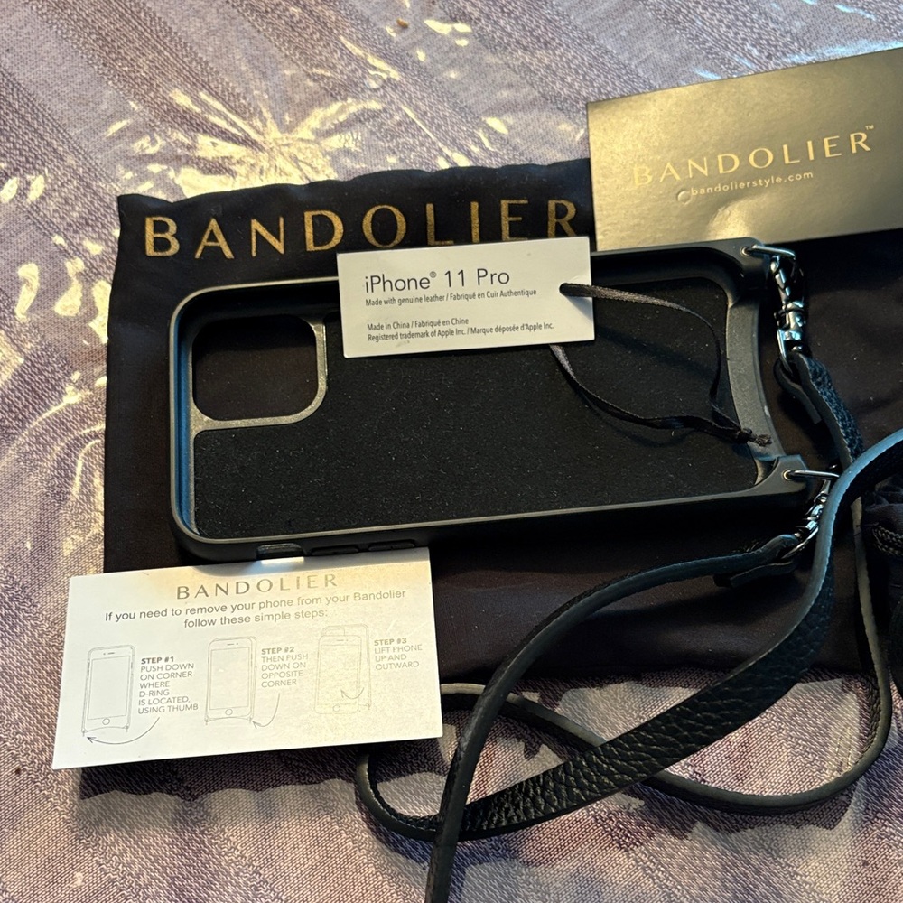 Bandolier Black iPhone 11 Pro Case with Strap